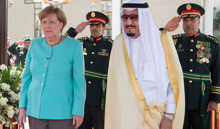 Die Kanzlerin mit dem saudischen König Salman bin Abdulaziz Al S... Die Kanzlerin mit dem saudischen König Salman bin Abdulaziz Al S...