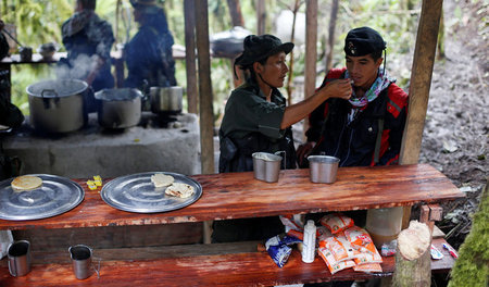 Angst um den zerbrechlichen Frieden: Guerilleros der FARC, hier ...