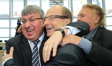 Stendaler Seilschaften: CDU-Mann Hardy Peter Güssau(l.), inzwisc...