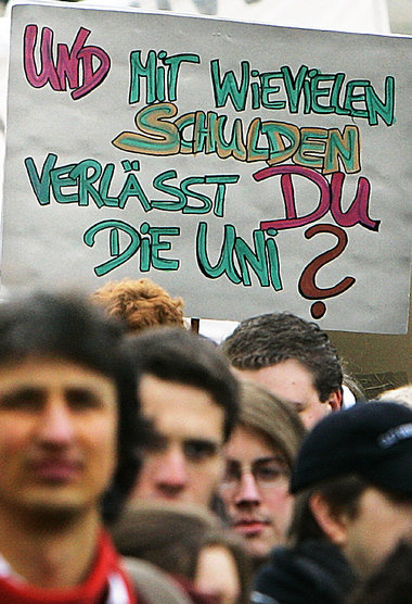 Bisher ohne Erfolg: Studentenproteste gegen Bezahlstudium
