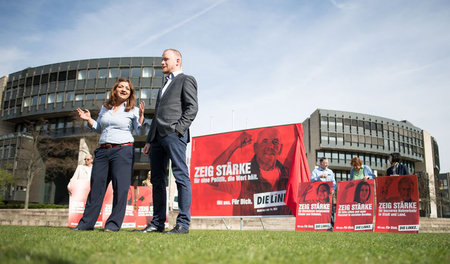 Die Landessprecher und Spitzenkandidaten der NRW-Linken, Özlem A...