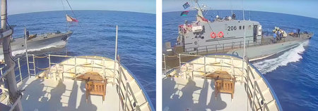 Standbilder der von der Crew der »Sea-Watch 2« gemachten Videoau...