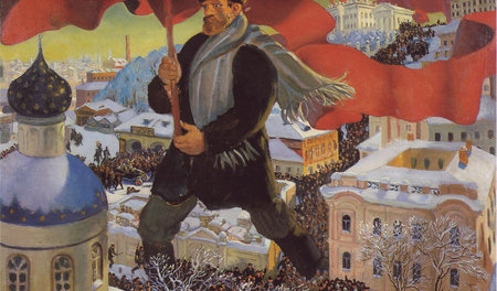 Die rote Fahne erkämpfte 1917 in Russland die Macht