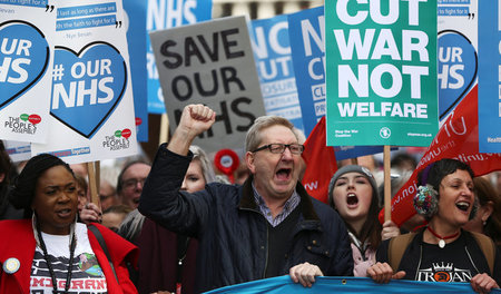 Immer mit dabei: Unite-Generalsekretär Len McCluskey demonstrier...