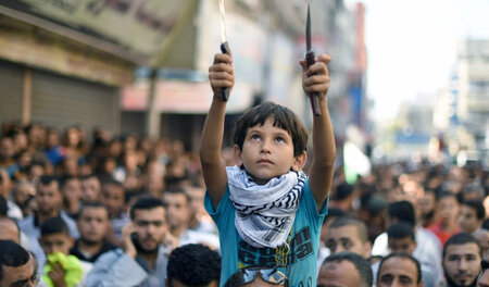 Demonstration in Palästina nach dem 11. September 2001