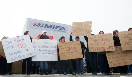 Mifa-Beschäftigte demonstrierten am 25. Januar in Sangerhausen