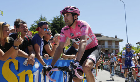 Dem Giro aufs Dach steigen: Tom Dumoulin vor der heutigen Königs...
