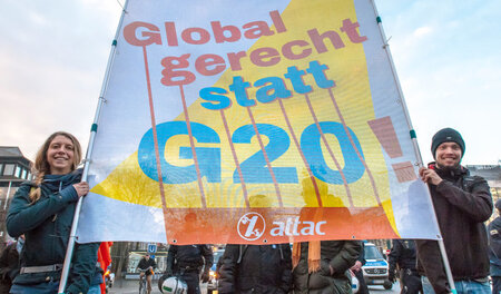 Friedlicher Protest gegen das G-20-Außenministertreffen im Febru...