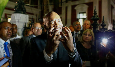 Theatralische Empörung: Mmusi Maimane am 9. Februar in Kapstadt