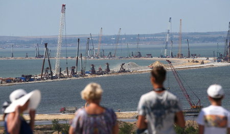 Großbaustelle: Mit der Querung wird ab 2018 die Halbinsel Krim m...