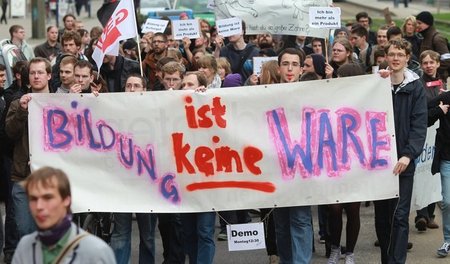 Studierendenproteste in Magdeburg (4. April 2011)