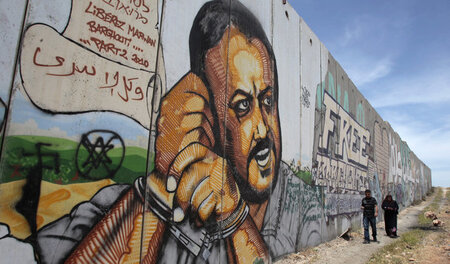 Marwan Barghuti auf einem Wandbild in Ramallah