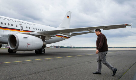 Kam, flog und blieb erfolglos: Auenminister Sigmar Gabriel (SPD)...