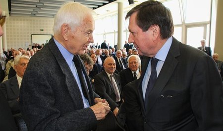 Am Mittwoch auf der Trauerfeier für Heinz Keßler: der Vorsitzend...