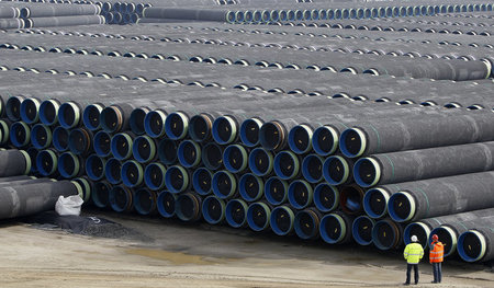 Es geht ums Geschäft: Röhren für die Erdgasleitung Nord Stream I...