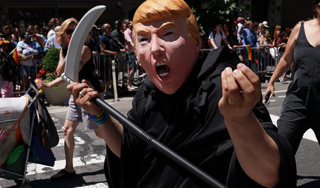 Protest gegen Donald Trump am 25. Juni in New York City