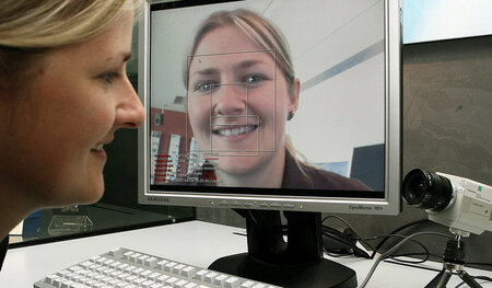 Gesichtsanalyse-Software, getestet im Fraunhofer-Institut Erlang...