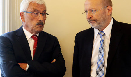 Bundesanwalt Thomas Beck (r.) und der Sonderbeauftragte des Berl... Bundesanwalt Thomas Beck (r.) und der Sonderbeauftragte des Berl...