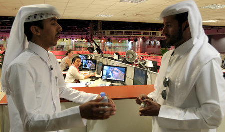 Die Räumlichkeiten des arabischen Fernsehsenders Al-Dschasira in...