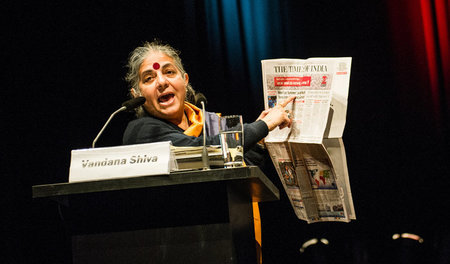 Die indische Globalisierungskritikerin Vandana Shiva war Redneri...