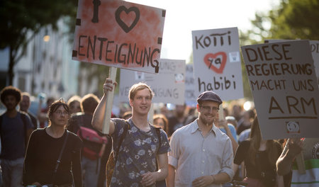 Die Themen von Mieterprotesten wie diesem am 26. Mai in Berlin k...