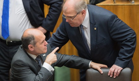 Österreichs Justizminister Wolfgang Brandstetter und Innenminist...