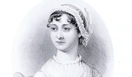 Zeitgenössisches Porträt von Jane Austen (1775–1817), um deren k...