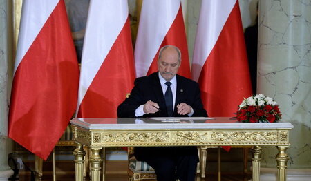 Feierliche Inauguration: Antoni Macierewicz bei der Ernennung zu...