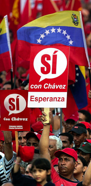 »Ja – mit Chávez« – Demo in Caracas