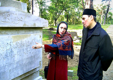 Venera Vagizova-Gerassimov und Ahmet Babikov, Imam aus Moskau, a...