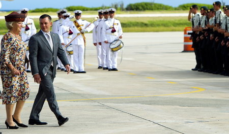 Bild aus besseren Zeiten: ­Premier Gerrit Schotte mit der damali...