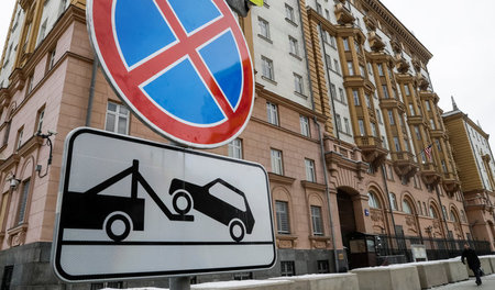Im Halteverbot: Die US-Botschaft in Moskau