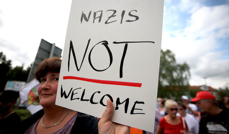 Protest gegen das Nazikonzert in Themar am 29. Juli