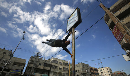 Palästinensischer Jugendlicher in Gaza-Stadt, 15. Januar 2016