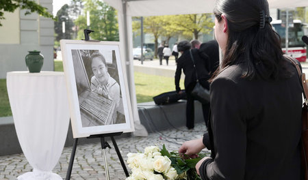 Gedenkfeier für die ein vor einem Jahr ermordete Studentin Yangj...