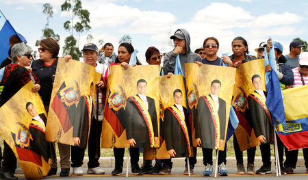 Schon jetzt vermisst: Anhänger von Rafael Correa bei dessen Abre... Schon jetzt vermisst: Anhänger von Rafael Correa bei dessen Abre...