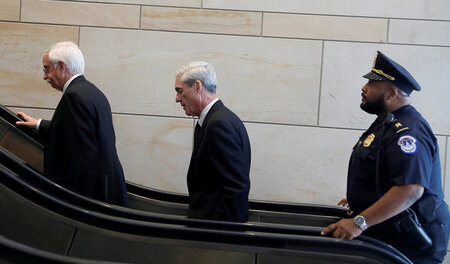 Sonderermittler Robert Mueller nach einem Briefing im Kapitol am...