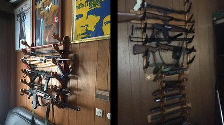 Beachtliches Arsenal: Waffen aus der Wohnung des verstorbenen Ne... Beachtliches Arsenal: Waffen aus der Wohnung des verstorbenen Ne...