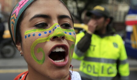 Auch im vergangenen Jahr protestierten Kolumbiens Frauen immer w...