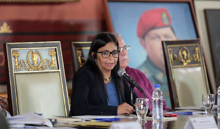 Delcy Rodríguez leitet die verfassunggebende Versammlung Venezue... Delcy Rodríguez leitet die verfassunggebende Versammlung Venezue...