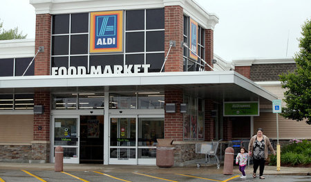 Gut im Geschäft: Aldi-Filiale in Salem, US-Bundesstaat New Hamps...