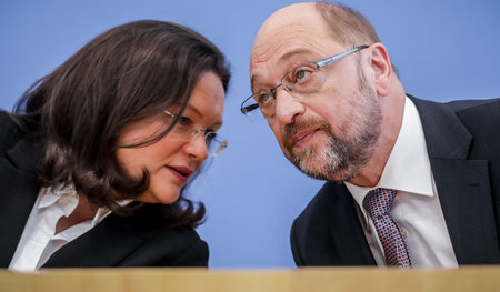 Nahles und Parteifreund Martin Schulz