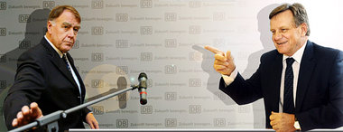 Ob die Kontrahenten Schell (links) und Mehdorn wieder zu Verhand... Ob die Kontrahenten Schell (links) und Mehdorn wieder zu Verhand...