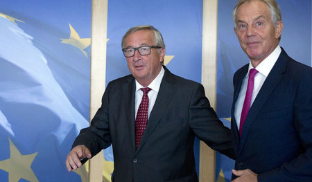 Rein privates Treffen? Jean-Claude Juncker und Anthony Blair am ... Rein privates Treffen? Jean-Claude Juncker und Anthony Blair am ...