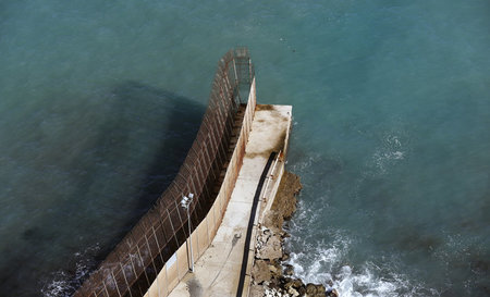 Grenzanlage zwischen Melilla und Marokko