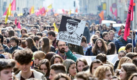 Ein Gedenkmarsch für General Alberto Dalla Chiesa am 21. März 20...