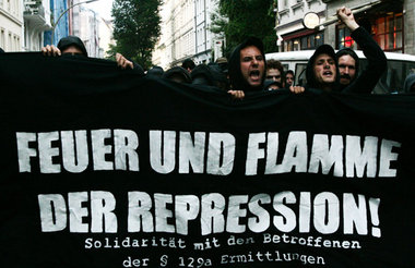 Demo gegen Paragraph 129a im Juni in Hamburg. Der Bundesgerichts...