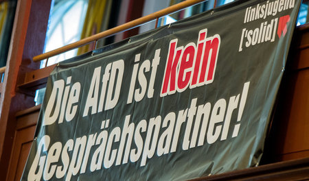 ...zumindest nicht für Linke. Bild vom 24.09.2016 in Güstrow (Me...