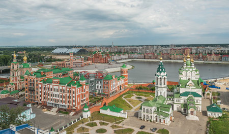 Blick auf Joschkar-Ola: Die heutige Hauptstadt der russischen Te...