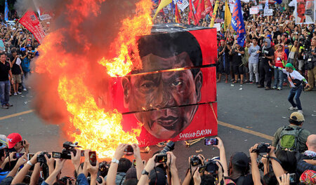 Feuriger Widerstand: Der philippinische Präsident Duterte stand ...
